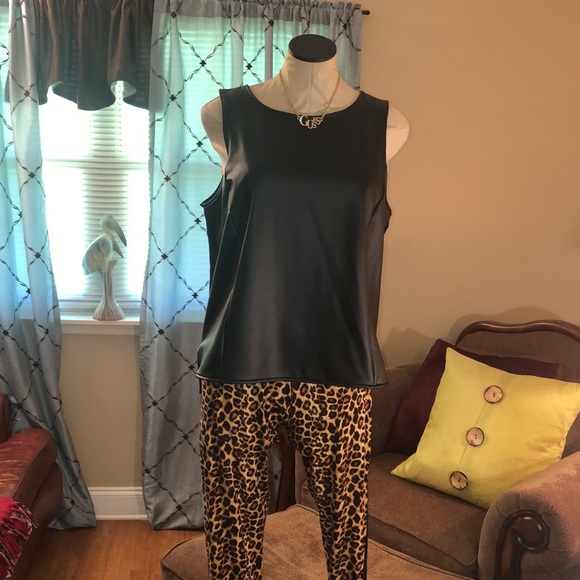Express Faux Leather Tank High Low Top- 🛍 - Picture 4 of 7